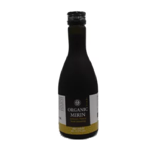 Botella de Mirin Orgánico MUSO de 300 ml. El Mirin es un vino de arroz japonés dulce y fermentado. Es un ingrediente esencial en la cocina japonesa.