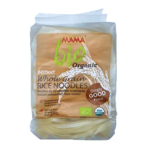 Los Noodles de Arroz Integral Bio Organic MAMA 225gr son una excelente opción para una dieta saludable. Están hechos con ingredientes 100% naturales, incluyendo arroz integral orgánico, y son bajos en calorías y grasas. Además, son ricos en fibra y antioxidantes, lo que los hace muy beneficiosos para la salud digestiva y la salud en general.