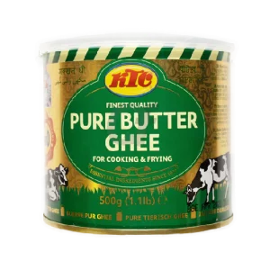 Lata de Ghee KTC 500g: Mantequilla clarificada pura para cocinar.