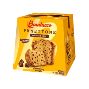 Disfruta la tradición navideña con el Panettone de Chocolate Bauducco de 454 g, una delicia brasileña que combina esponjosidad y trozos de chocolate irresistibles. Perfecto para compartir en familia o regalar, este clásico de Brasil endulzará tus celebraciones con un toque único.